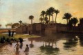Bathers by the Edge of a River Arab Jean Leon Gerome
